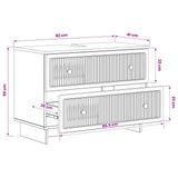 vidaXL EDE Bathroom Vanity Unit White 82 x 41 x 59 cm