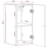 vidaXL Badkamer wandkast EDE Wit 30 x 31 x 59 cm Bewerkt hout
