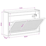vidaXL Wandgemonteerde Schoenenkast EDE 71 x 17 x 43 cm Bewerkt hout