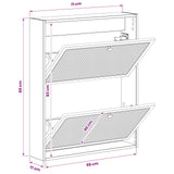 vidaXL Wandgemonteerde Schoenenkast EDE 71 x 17 x 86 cm Bewerkt hout