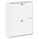 vidaXL Wandgemonteerde Schoenenkast EDE 71 x 17 x 86 cm Bewerkt hout