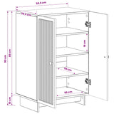 vidaXL Schoenenkast EDE 59,5 x 39,5 x 90 cm Bewerkt hout Wit