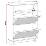 vidaXL Schoenenkast EDE 78 x 24 x 103 cm Bewerkt hout Wit