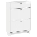 vidaXL Schoenenkast EDE 78 x 24 x 103 cm Bewerkt hout Wit