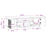 vidaXL LED tv-meubel Wit Bewerkt hout