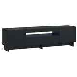 vidaXL LED tv-meubel Wit Bewerkt hout