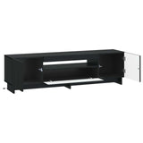 vidaXL LED tv-meubel Wit Bewerkt hout