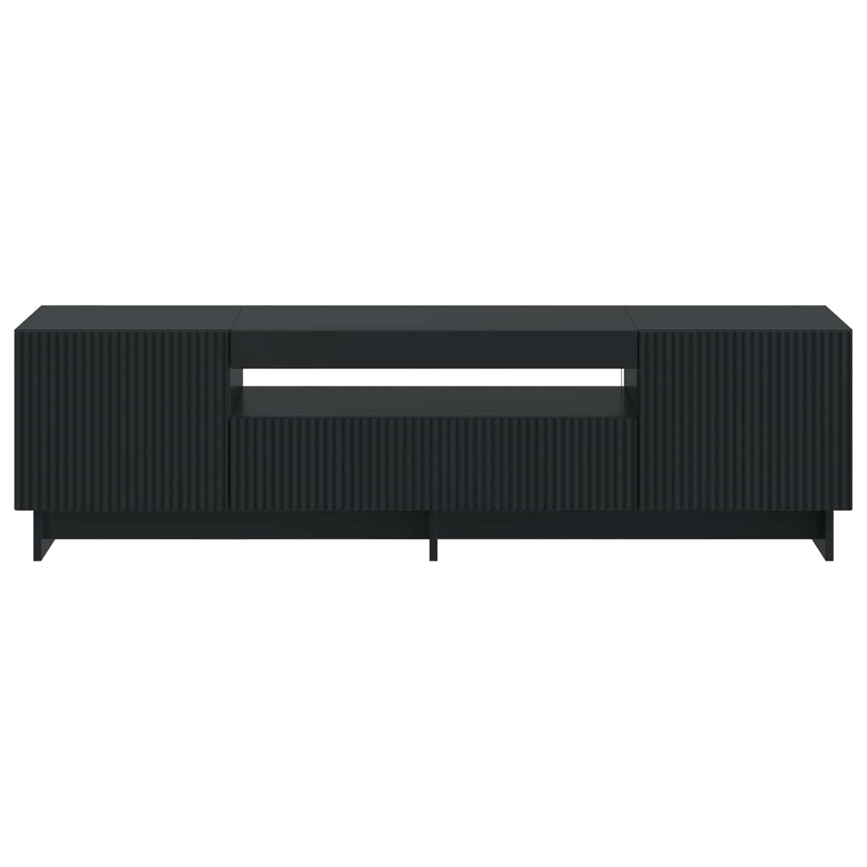 vidaXL LED tv-meubel Wit Bewerkt hout