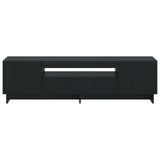 vidaXL LED tv-meubel Wit Bewerkt hout