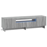 vidaXL LED tv-meubel Wit Bewerkt hout