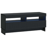vidaXL LED tv-meubel Wit Bewerkt hout