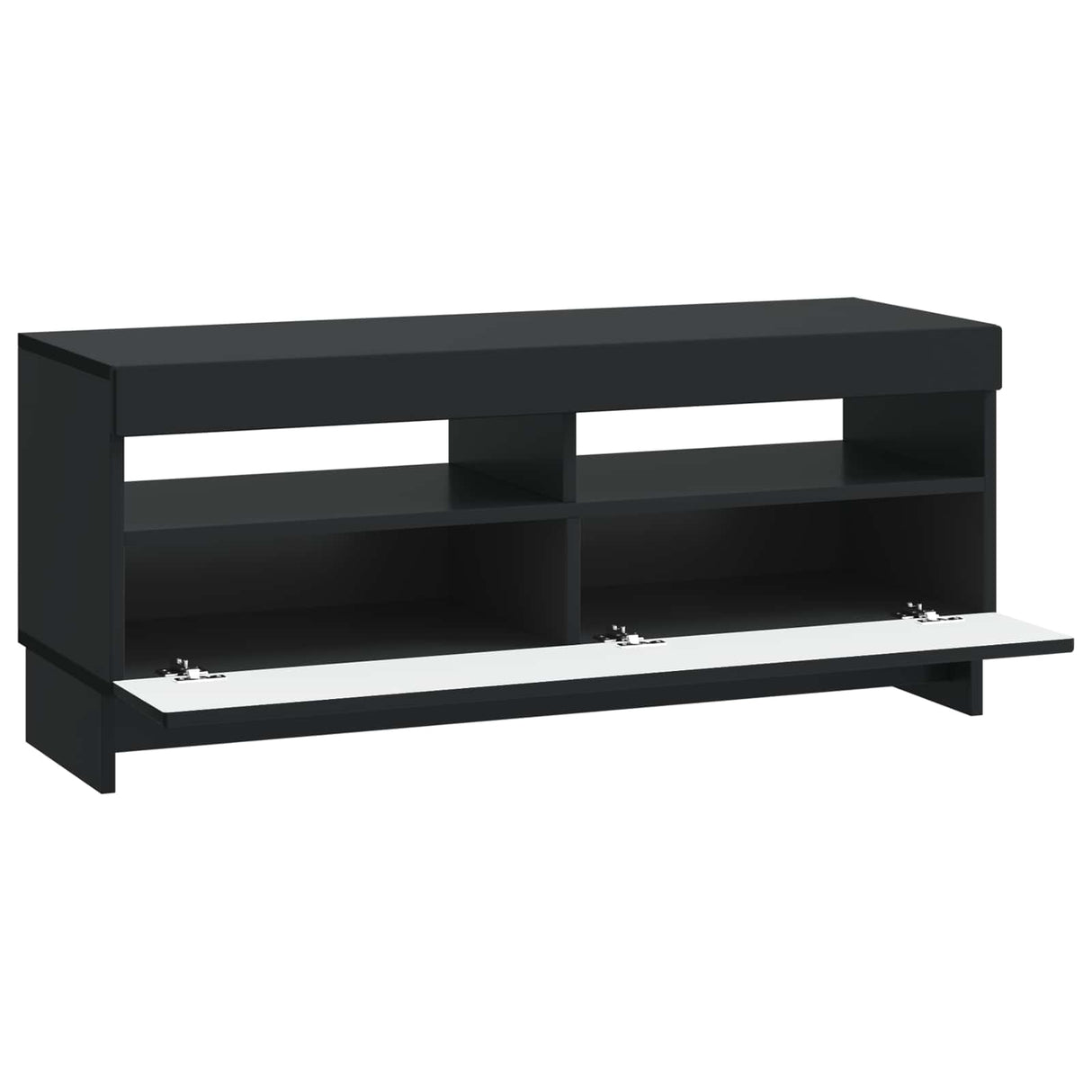 vidaXL LED tv-meubel Wit Bewerkt hout