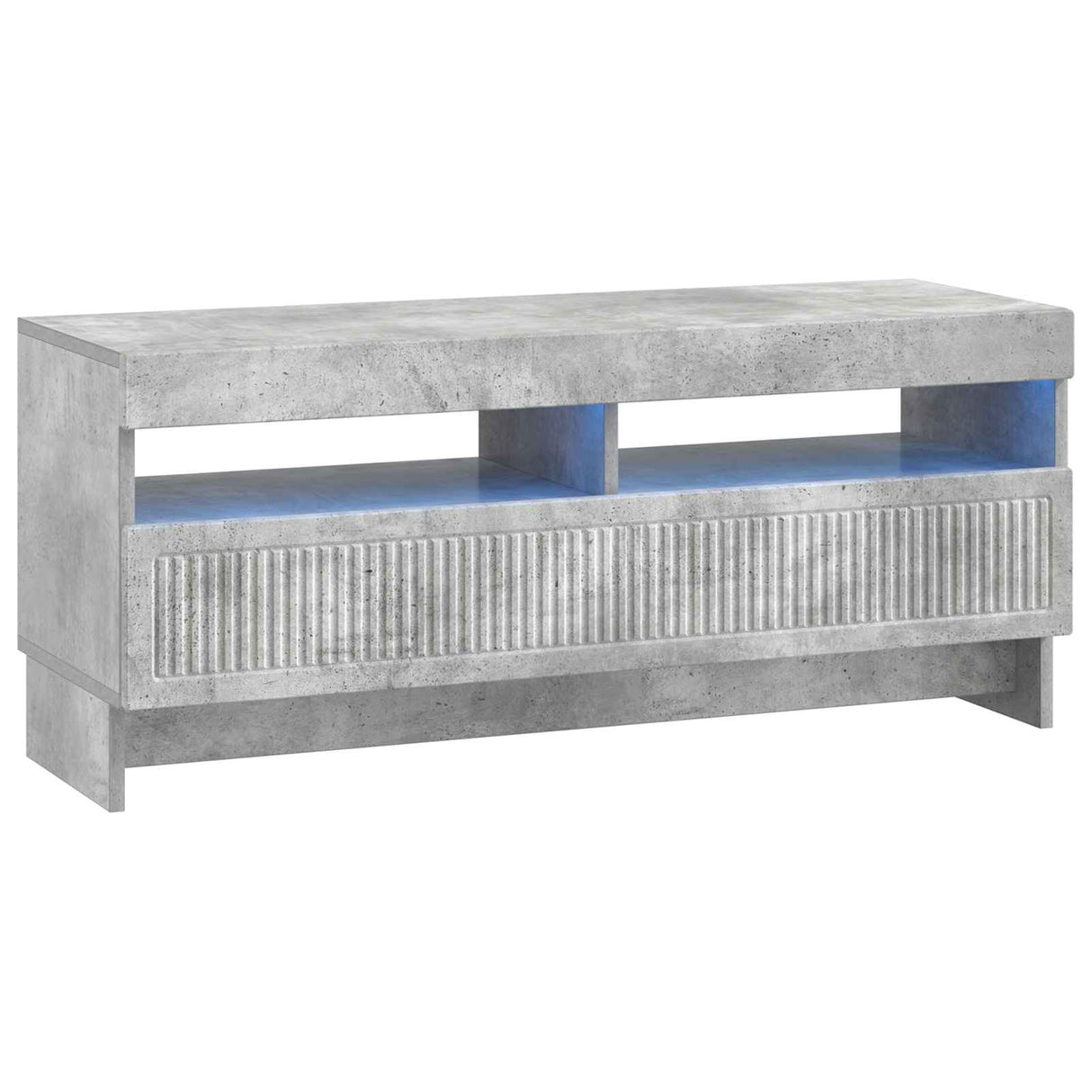 vidaXL LED tv-meubel Wit Bewerkt hout