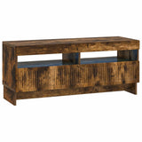 vidaXL LED tv-meubel Wit Bewerkt hout