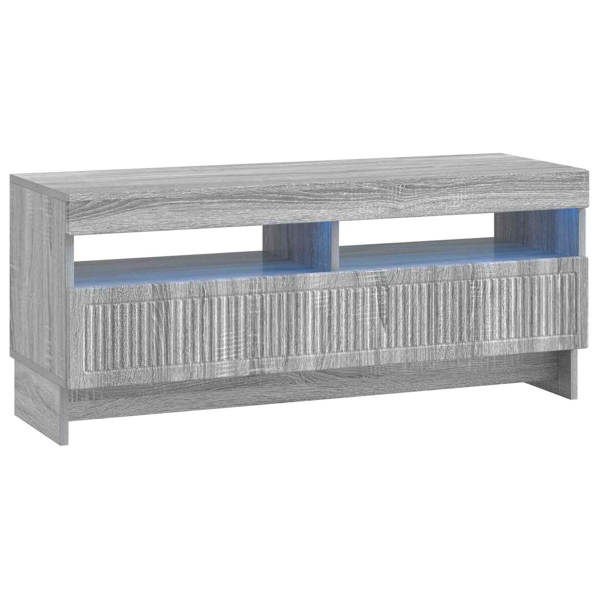 vidaXL LED tv-meubel Wit Bewerkt hout