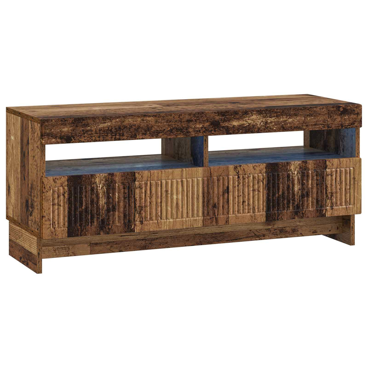 vidaXL LED tv-meubel Wit Bewerkt hout