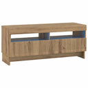 vidaXL LED tv-meubel Wit Bewerkt hout
