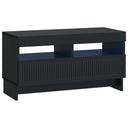 vidaXL LED tv-meubel Wit Bewerkt hout