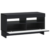 vidaXL LED tv-meubel Wit Bewerkt hout