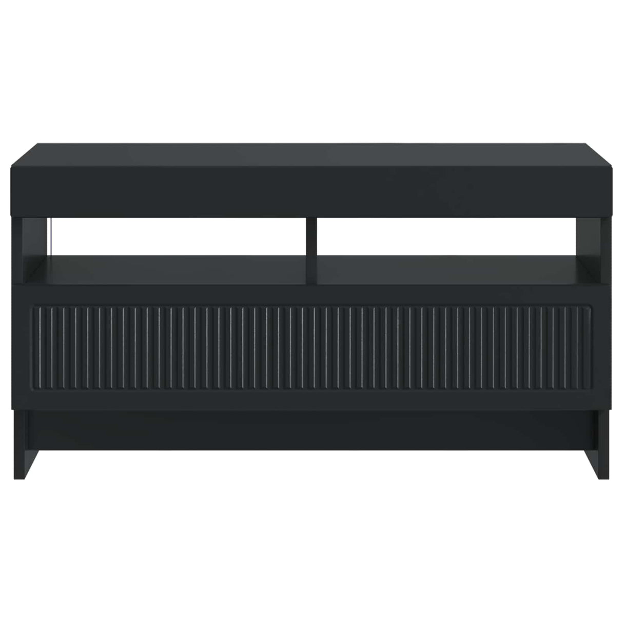 vidaXL LED tv-meubel Wit Bewerkt hout