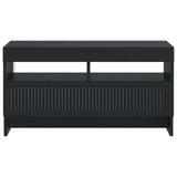 vidaXL LED tv-meubel Wit Bewerkt hout