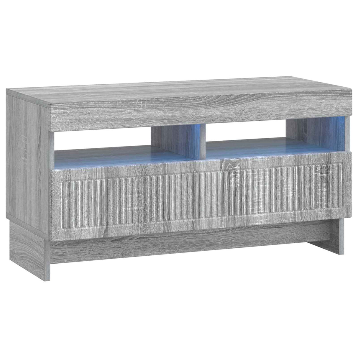 vidaXL LED tv-meubel Wit Bewerkt hout