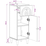 vidaXL Bathroom Storage Cabinet ALKMAAR White 30 x 31 x 80 cm Engineered Wood