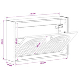 vidaXL Wall-Mounted Shoe Cabinet ALKMAAR 71 x 17 x 43 cm White