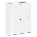 vidaXL Wandgemonteerde Schoenenkast ALKMAAR 71 x 17 x 86 cm Wit