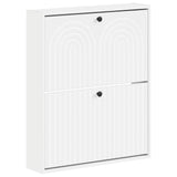 vidaXL Wandgemonteerde Schoenenkast ALKMAAR 71 x 17 x 86 cm Wit