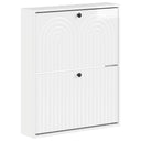 vidaXL Wandgemonteerde Schoenenkast ALKMAAR 71 x 17 x 86 cm Wit