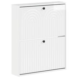 vidaXL Wandgemonteerde Schoenenkast ALKMAAR 71 x 17 x 86 cm Wit