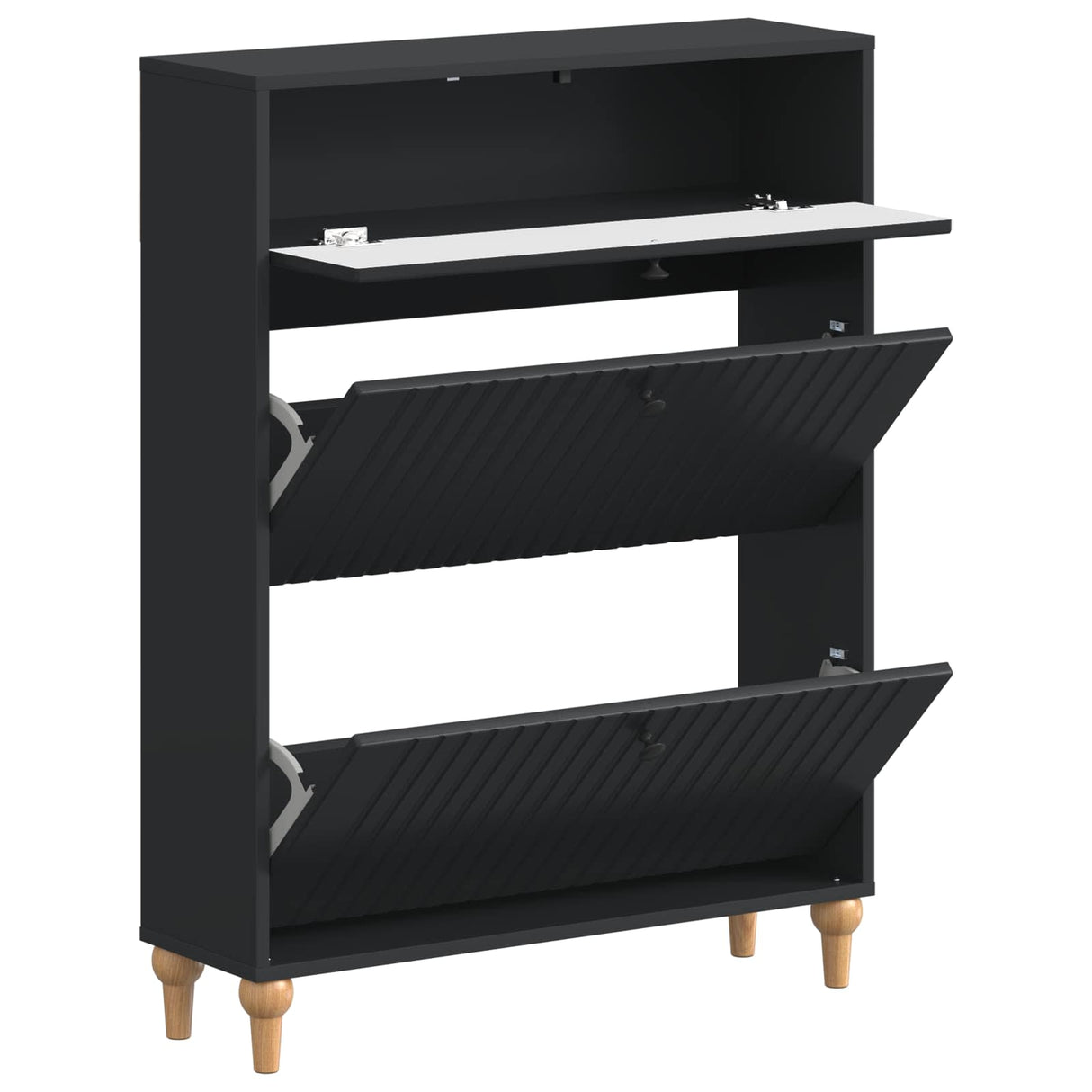 vidaXL Schoenenkast ALKMAAR 78 x 24 x 103 cm Bewerkt hout Wit