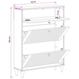 vidaXL Schoenenkast ALKMAAR 78 x 24 x 103 cm Bewerkt hout Wit
