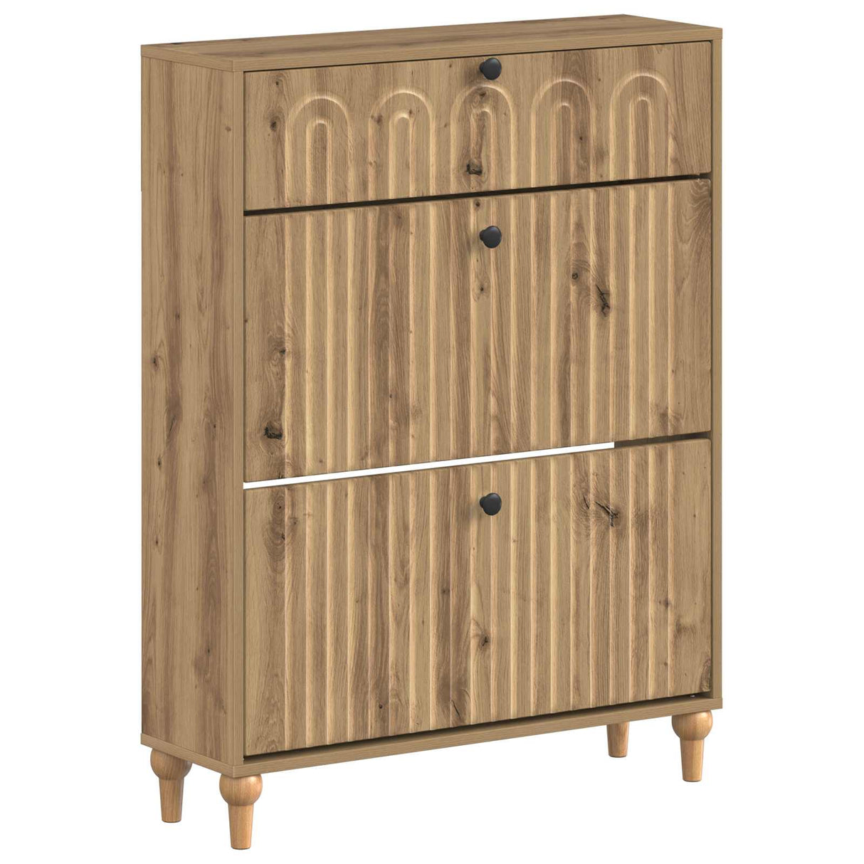 vidaXL Schoenenkast ALKMAAR 78 x 24 x 103 cm Bewerkt hout Wit