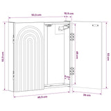 vidaXL Dartbord Kabinet ALKMAAR Wit 52,5 x 10,5 x 53,5 cm Bewerkt hout