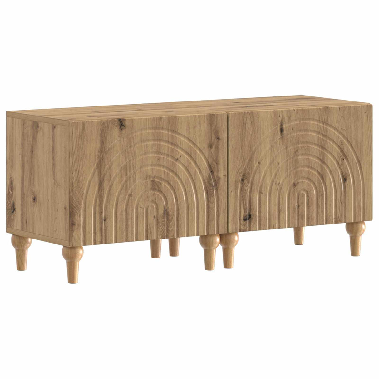vidaXL Tv-meubel Wit Bewerkt hout