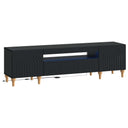 vidaXL LED tv-meubel Wit Bewerkt hout