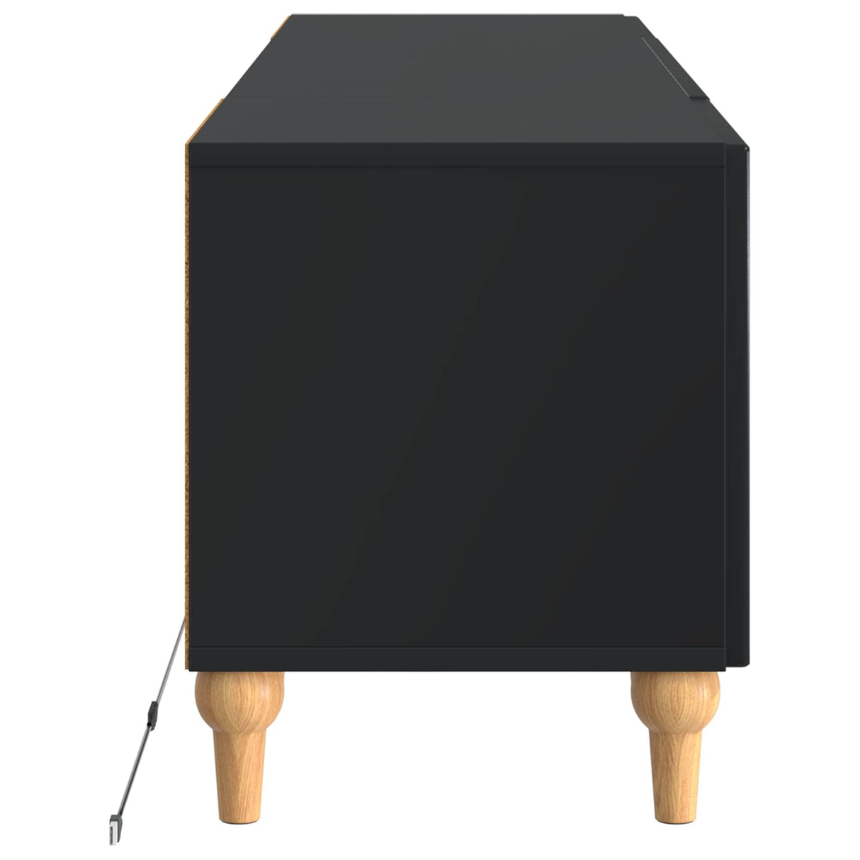 vidaXL LED tv-meubel Wit Bewerkt hout