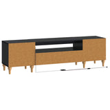 vidaXL LED tv-meubel Wit Bewerkt hout