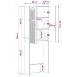 vidaXL Toiletkast ALKMAAR Wit 66 x 25,5 x 190 cm Bewerkt hout