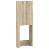 vidaXL Toiletkast ALKMAAR Wit 66 x 25,5 x 190 cm Bewerkt hout