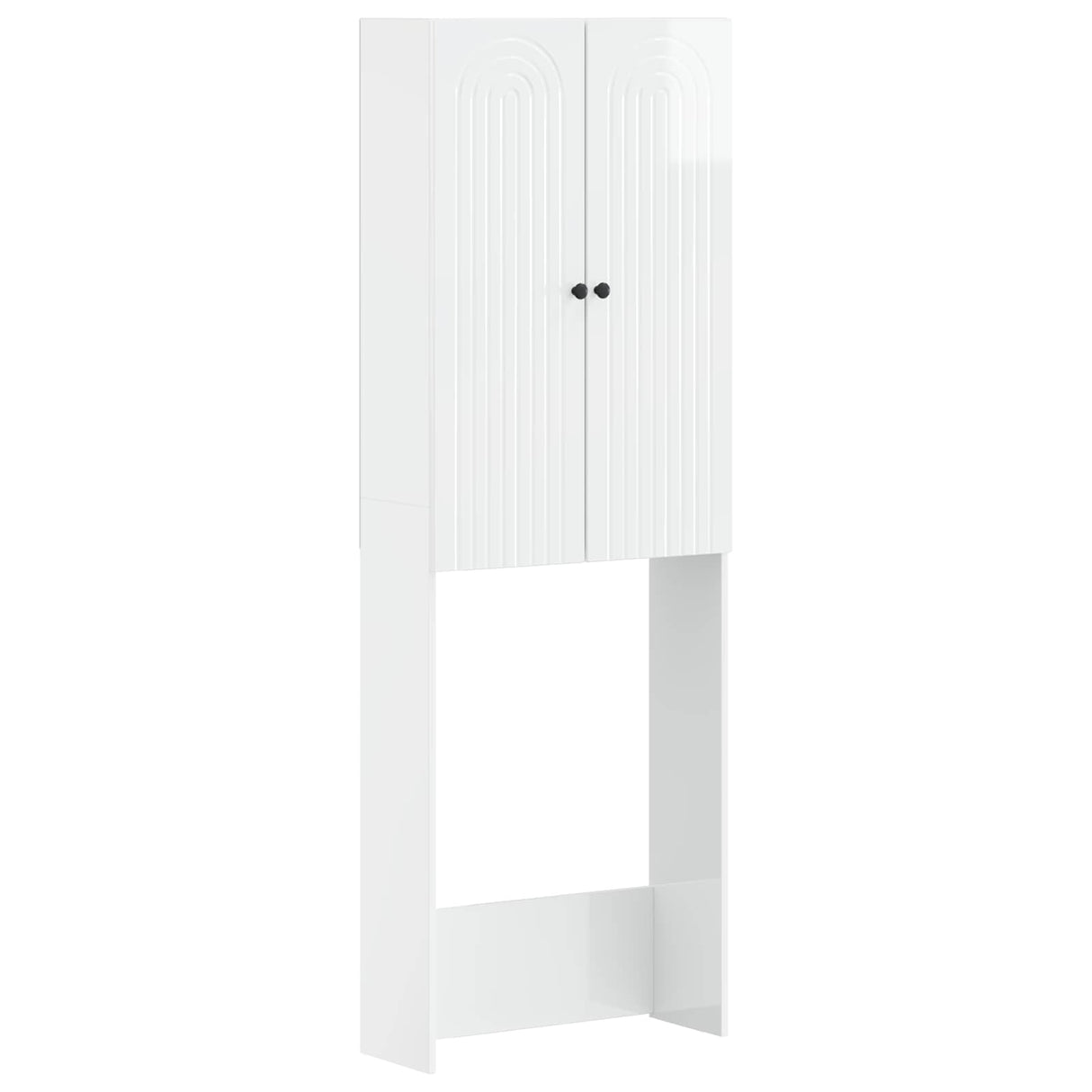 vidaXL Toiletkast ALKMAAR Wit 66 x 25,5 x 190 cm Bewerkt hout