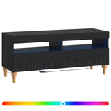 vidaXL LED tv-meubel Wit Bewerkt hout