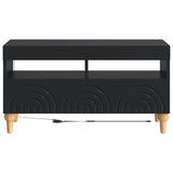 vidaXL LED tv-meubel Wit Bewerkt hout