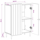 vidaXL Badkamer Opbergkast ZWOLLE Wit 59,5 x 31 x 79,5 cm Bewerkt hout