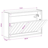 vidaXL Wall-Mounted Shoe Cabinet ZWOLLE 71 x 17 x 43 cm White