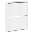 vidaXL Wandgemonteerde Schoenenkast ZWOLLE 71 x 17 x 86 cm Wit