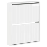 vidaXL Wandgemonteerde Schoenenkast ZWOLLE 71 x 17 x 86 cm Wit