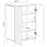 vidaXL Schoenenkast ZWOLLE 59,5 x 39,5 x 91,5 cm Bewerkt hout Wit